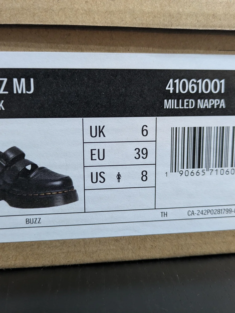 Dr. Martens Black Leather Double-Buckle Platform Mary Jane with Yellow Stitching - Picture 6 of 6